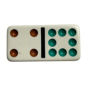 Double Nine Dominoes Replacement Tile 4 8 Color Dot Vintage 1998 mq